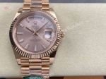 AR Factory Rolex Daydate 40*12.2mm 3255 Movement Rose Gold Face Baguette Markers Watch